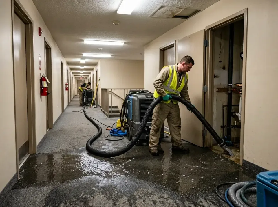 multi-unit-apartment-hallway-f-005 — frequently asked questions, Emergency Burst Pipe Water Extraction & Removal in Montebel…
